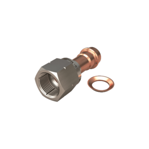 Bördeladapter mit Edelstahlkonus & Edelstahlmutter 1/2"