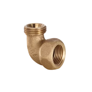 Winkeleinschraubteil 90° konisch dichtend mit zyl. IG (Rp) - ISO 7-1 und zyl. AG (G) - ISO 228-1 1/4" x 1/2"