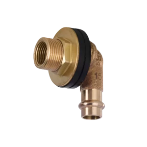 90° Walplate Tank Connector Elbow 15 x 1/2'' x 3/4'' x 25