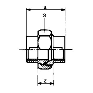 Female Straight Union Coupler (Coned Joint) 1 1/2"
