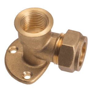 Codo con placa base Hembra rosca cilindrica 12 x 1/2"
