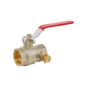 Valvola a sfera FF PN25 a leva, con spurgo 1"